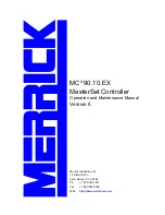 Предварительный просмотр 1 страницы MERRICK MC3 90.10.EX Operation And Maintanance Manual