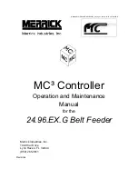 MERRICK MC3 Operation And Maintenance Manual предпросмотр