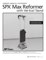 Merrithew SPX Max Reformer with Vertical Stand Owner'S Manual Supplement preview