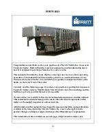 Предварительный просмотр 2 страницы Merritt GOOSENECK LIVESTOCK TRAILER Owner'S Manual