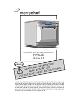 Merrychef EC402S Installation And Operating Instructions Manual предпросмотр