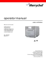 Merrychef eikon e6 Series Operator'S Manual preview