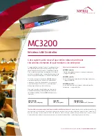 Предварительный просмотр 1 страницы Meru Networks MC3200 Specifications