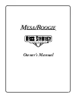 Mesa/Boogie BASS STRATEGY Eight:88 Owner'S Manual preview