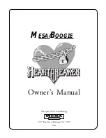 Mesa/Boogie Heartbreaker Owner'S Manual предпросмотр