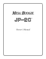 Предварительный просмотр 1 страницы Mesa/Boogie JP-2C Owner'S Manual