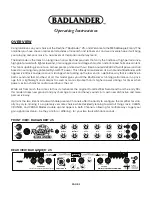 Preview for 6 page of Mesa/Boogie Rectifier BADLANDER EL84/25 Owner'S Manual