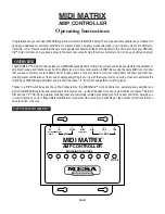 Preview for 5 page of MESA ENGINEERING MIDI MATRIX Owner'S Manual