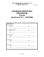 MESA LABORATORIES DataTrace MPIII Standard Operating Procedure preview