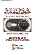 Mesa MSL-FS2 Operating Instructions preview