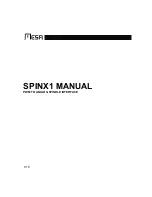 Mesa SPINX1 Manual preview