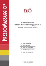 Mesis PressoMassaggio Eko PSM 1000 User Manual preview
