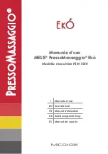 Preview for 1 page of Mesis PressoMassaggio Eko PSM 1000 User Manual