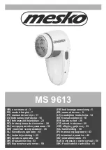 Preview for 1 page of Mesko MS 9613 User Manual