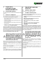 Preview for 18 page of Messersi Compact Loader Installation, Use And Maintenance Manual