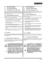 Preview for 33 page of Messersi Compact Loader Installation, Use And Maintenance Manual