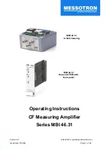 Preview for 1 page of Messotron MBI 46.31 Series Operating Instructions Manual