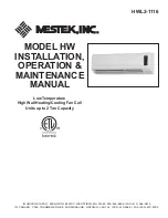 Mestek HWL2-1116 Installation, Operation & Maintenance Manual предпросмотр