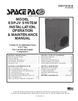 Mestek SpacePak ESP-2430JV Installation, Operation & Maintenance Manual preview