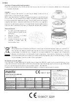 Предварительный просмотр 34 страницы MESTIC Best Chef MB-300 User Instructions