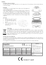 Предварительный просмотр 38 страницы MESTIC Best Chef MB-300 User Instructions