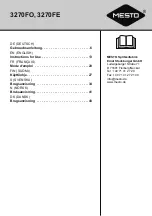 Preview for 1 page of Mesto FOAMER 3270FE Instructions For Use Manual