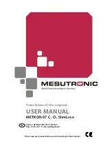 Preview for 1 page of Mesutronic METRON 07 C Translation Of The Original User Manual