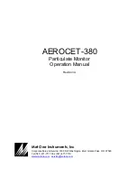 Предварительный просмотр 1 страницы Met One Instruments AEROCET-380 Operation Manual