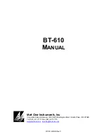 Met One Instruments BT-610 Manual preview