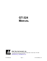 Met One Instruments GT-324 Manual preview