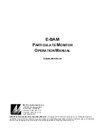 Предварительный просмотр 1 страницы Met One E-BAM Operation Manual