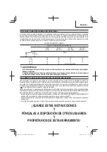 Preview for 85 page of Metabo HPT C12FDHB Safety Instructions And Instruction Manual