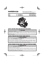 Metabo HPT C18DBAL Safety Instructions And Instruction Manual preview