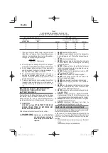 Preview for 99 page of Metabo HPT C18DBAL Safety Instructions And Instruction Manual