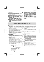 Preview for 11 page of Metabo HPT CM 5 SB Safety Instructions And Instruction Manual