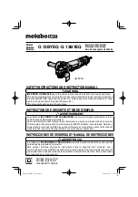 Metabo HPT G12BYEQ Safety Instructions And Instruction Manual preview