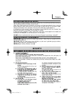 Preview for 13 page of Metabo HPT G12SE3 Safety Instructions And Instruction Manual