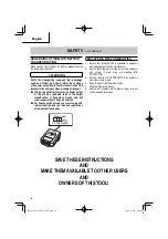 Preview for 10 page of Metabo HPT N 1804DA Instruction And Safety Manual