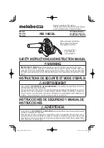 Preview for 1 page of Metabo HPT RB 18DSL Safety Instructions And Instruction Manual