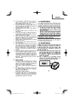 Preview for 53 page of Metabo HPT RH18DA Safety Instructions And Instruction Manual