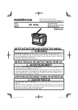 Metabo HPT UR 18DA Safety Instructions And Instruction Manual предпросмотр