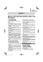 Предварительный просмотр 3 страницы Metabo HPT UR 18DA Safety Instructions And Instruction Manual