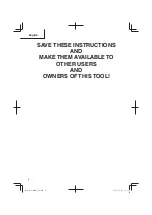 Preview for 6 page of Metabo HPT WR 22SE Instruction Manual And Safety Instructions