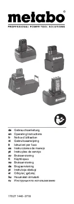 Metabo 170 27 Operating Instructions Manual preview