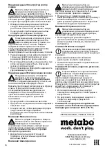 Preview for 16 page of Metabo 341161780 Original Instructions Manual