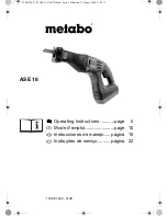 Metabo ASE 18 Operating Instructions Manual preview