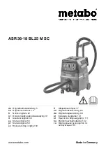 Preview for 1 page of Metabo ASR 36-18 BL 25 M SC Original Instructions Manual