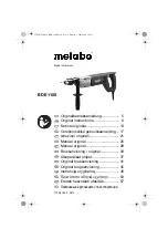 Предварительный просмотр 1 страницы Metabo BDE 1100 - Original Instructions Manual