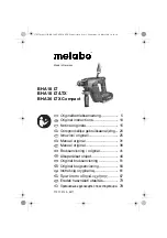 Metabo BHA 18 LT Original Instructions Manual preview