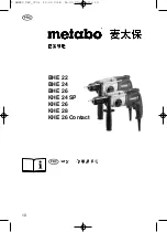 Preview for 10 page of Metabo BHE 22 Operating Instructions Manual